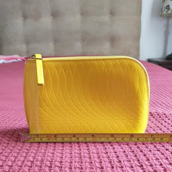 Paul Smith NWOT No 9 Women's Yellow Leather Cosmetic Bag Clutch with box - Picture 1 of 16